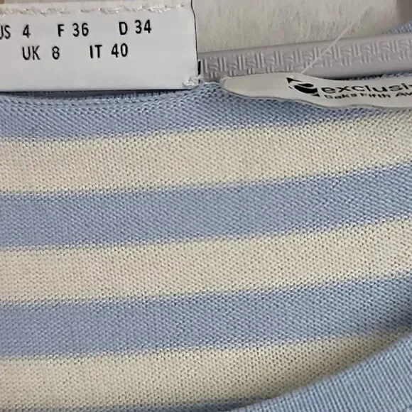 Akris Punto Saks Fifth Avenue Long Sleeve Striped Sweater - Picture 5 of 7